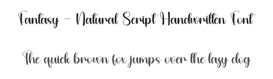 Fantasy – Natural Script Handwritten Font by andikastudio — Script Handwritten Font