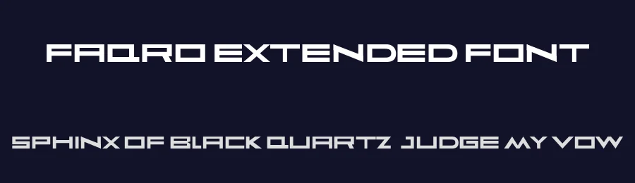 Faqro Extended Font by ffeeaarr — Display Font — thumbnail 2