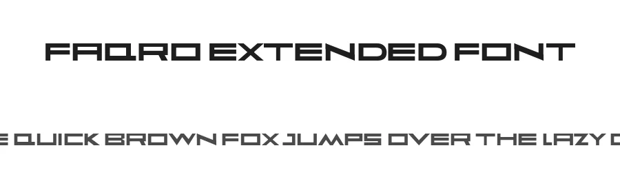 Faqro Extended Font by ffeeaarr — Display Font
