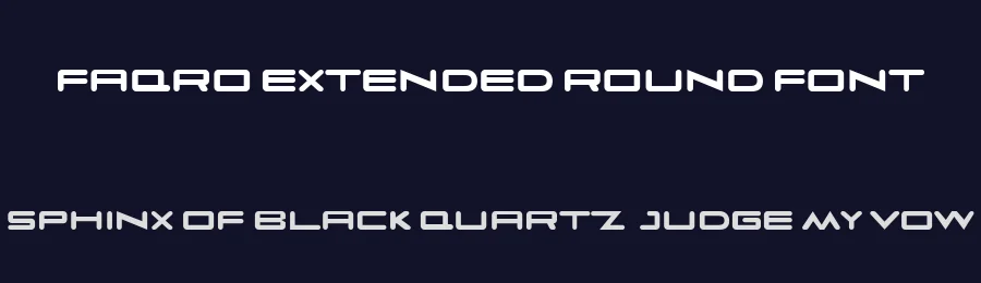 Faqro Extended Round Font by ffeeaarr — Decorative Font — thumbnail 2