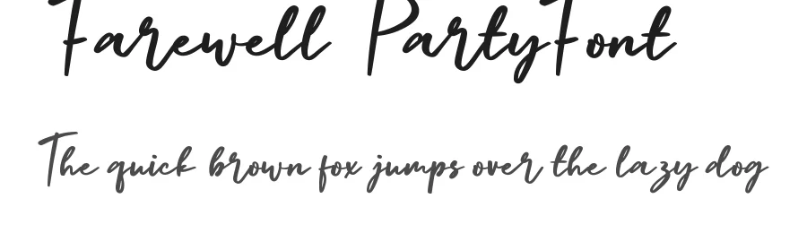 Farewell Party Font by VinType — Script Handwritten Font
