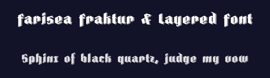 Farisea Fraktur & Layered Font by defharo — Blackletter Font — thumbnail 2