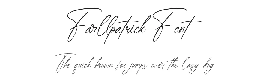 Farllpatrick Font by glorytype — Script Handwritten Font
