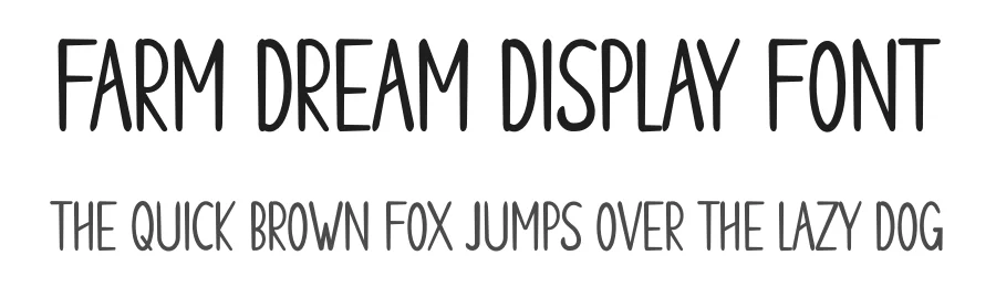 Farm Dream Display Font by planetz studio — Display Font