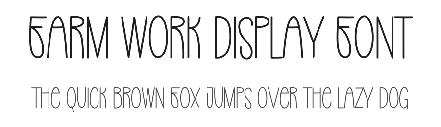 Farm Work Display Font by creativeletter — Display Font