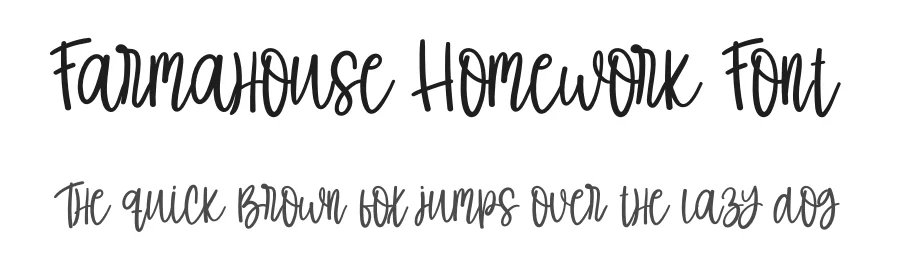 Farmahouse Homework Font by creativeletter — Script Handwritten Font