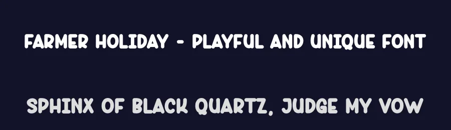 Farmer Holiday – Playful And Unique Font by andikastudio — Display Font — thumbnail 2