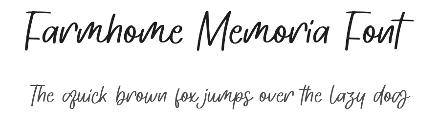 Farmhome Memoria Font by Anxietype Foundry — Script Handwritten Font