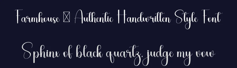 Farmhouse – Authentic Handwritten Style Font by freshtypeink — Script Handwritten Font — thumbnail 2