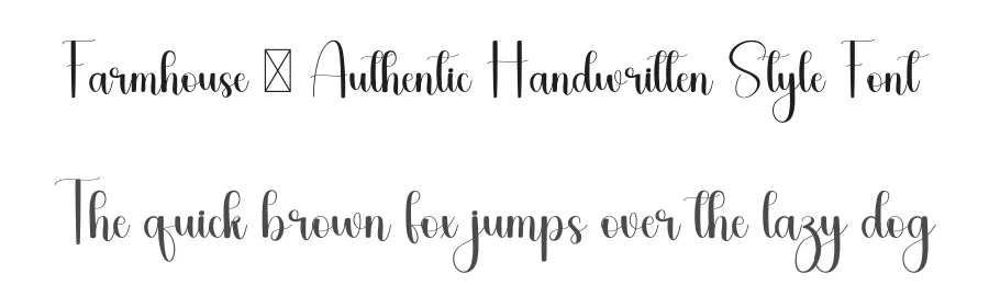 Farmhouse – Authentic Handwritten Style Font by freshtypeink — Script Handwritten Font