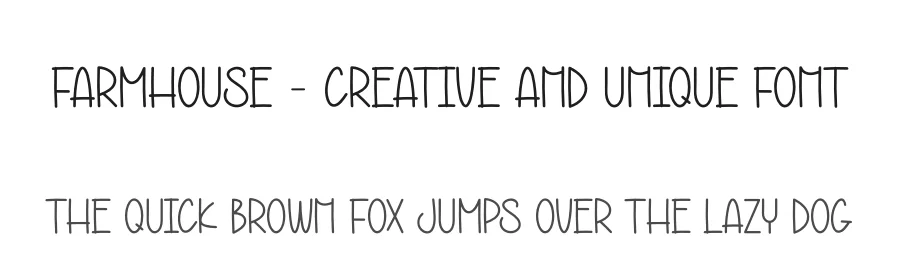 Farmhouse – Creative And Unique Font by andikastudio — Display Font