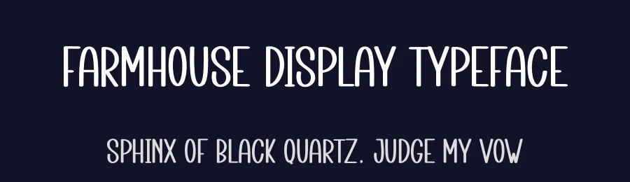 Farmhouse Display Typeface by creativeletter — Display Font — thumbnail 2