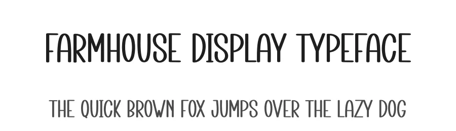 Farmhouse Display Typeface by creativeletter — Display Font
