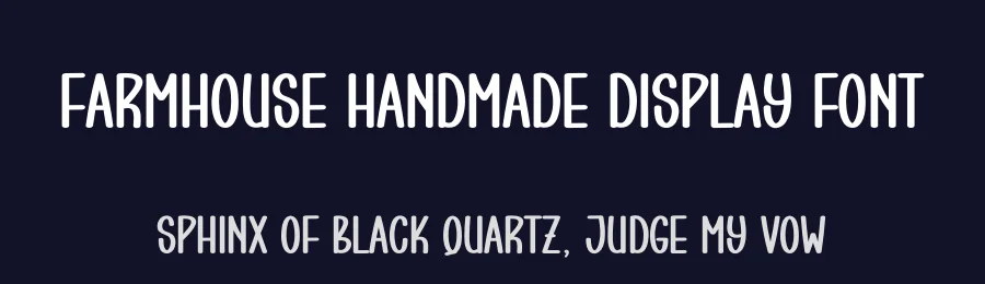 Farmhouse Handmade Display Font by creativeletter — Display Font — thumbnail 2