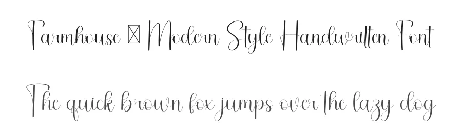 Farmhouse – Modern Style Handwritten Font by freshtypeink — Script Handwritten Font