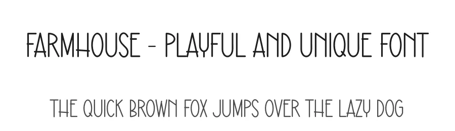 Farmhouse – Playful And Unique Font by andikastudio — Display Font