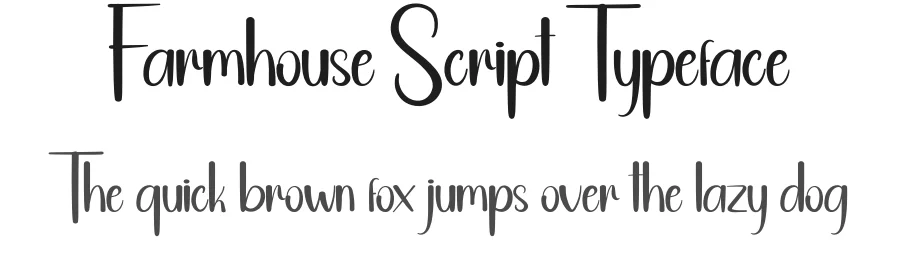Farmhouse Script Typeface by andikastudio — Script Handwritten Font