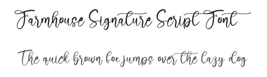 Farmhouse Signature Script Font by creativeletter — Script Handwritten Font