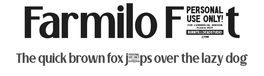 Farmilo Font by burntilldead — Sans Serif Font