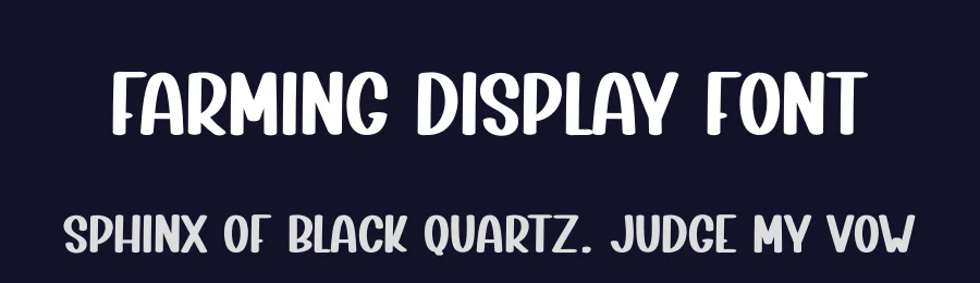 Farming Display Font by creativeletter — Display Font — thumbnail 2