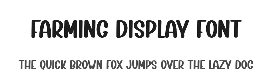 Farming Display Font by creativeletter — Display Font