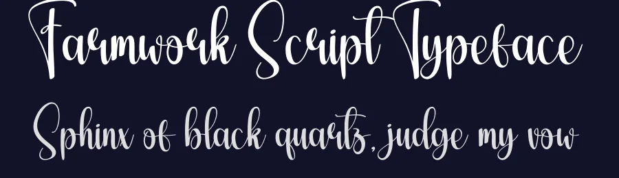 Farmwork Script Typeface by creativeletter — Script Handwritten Font — thumbnail 2