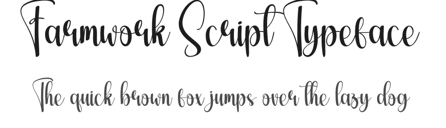 Farmwork Script Typeface by creativeletter — Script Handwritten Font
