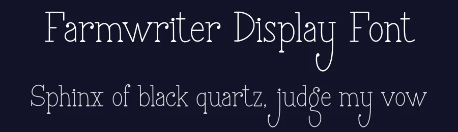 Farmwriter Display Font by qwrtype — Display Font — thumbnail 2
