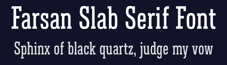 Farsan Slab Serif Font by Hökis Bokstavsfabrik — Slab Serif Font — thumbnail 2
