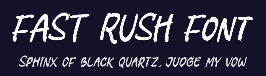 FAST RUSH Font by glorytype — Script Handwritten Font — thumbnail 2