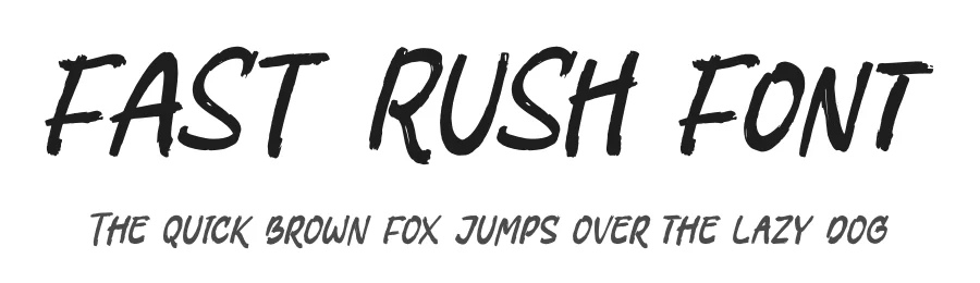 FAST RUSH Font by glorytype — Script Handwritten Font