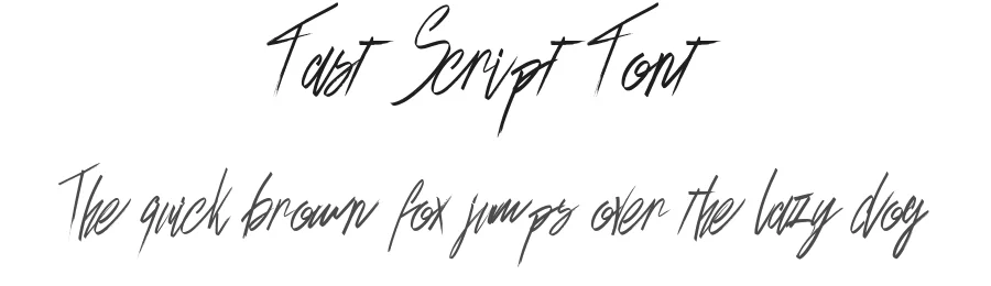 Fast Script Font by Efe Gürsoy — Script Handwritten Font