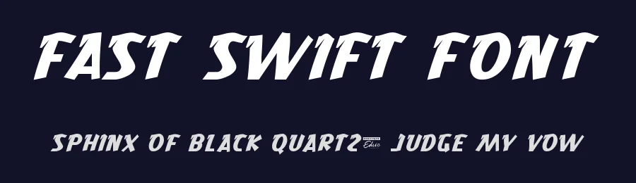 Fast Swift Font by edricstudio — Display Font — thumbnail 2
