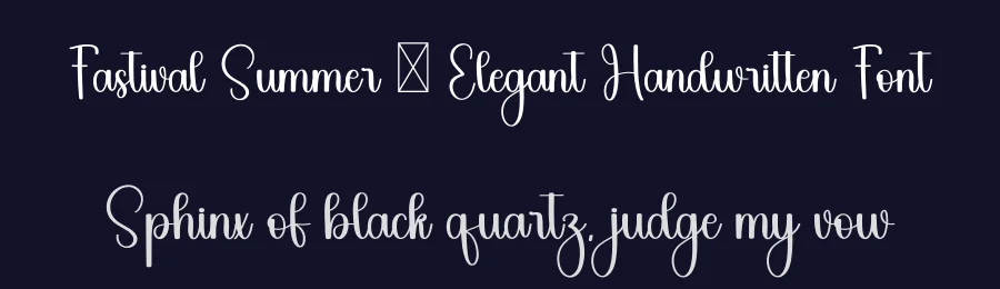 Fastival Summer – Elegant Handwritten Font by freshtypeink — Script Handwritten Font — thumbnail 2