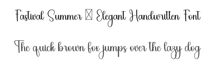 Fastival Summer – Elegant Handwritten Font by freshtypeink — Script Handwritten Font
