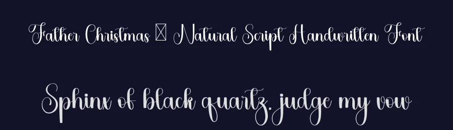 Father Christmas – Natural Script Handwritten Font by freshtypeink — Script Handwritten Font — thumbnail 2
