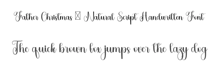 Father Christmas – Natural Script Handwritten Font by freshtypeink — Script Handwritten Font
