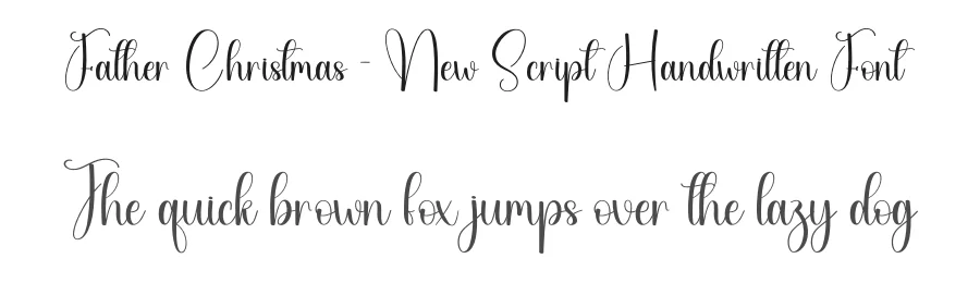 Father Christmas – New Script Handwritten Font by creativeletter — Script Handwritten Font