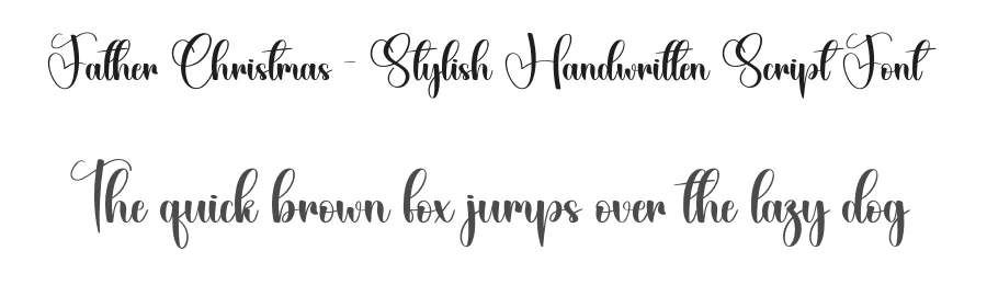 Father Christmas – Stylish Handwritten Script Font by creativeletter — Script Handwritten Font