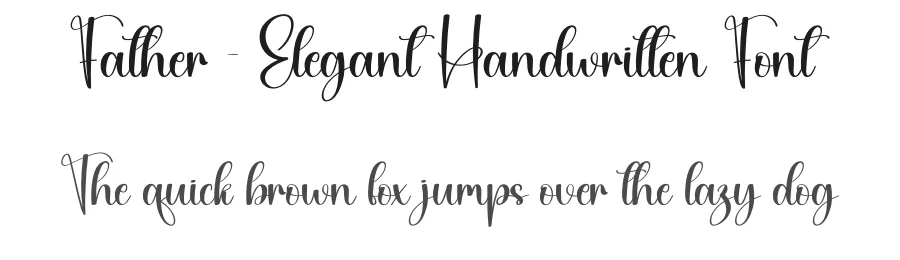 Father – Elegant Handwritten Font by creativeletter — Script Handwritten Font