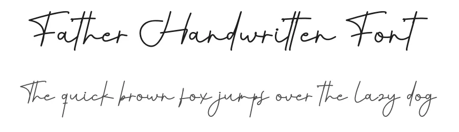 Father Handwritten Font by creativeletter — Script Handwritten Font