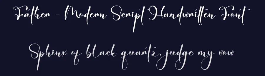 Father – Modern Script Handwritten Font by creativeletter — Script Handwritten Font — thumbnail 2