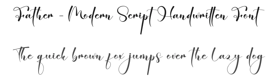 Father – Modern Script Handwritten Font by creativeletter — Script Handwritten Font