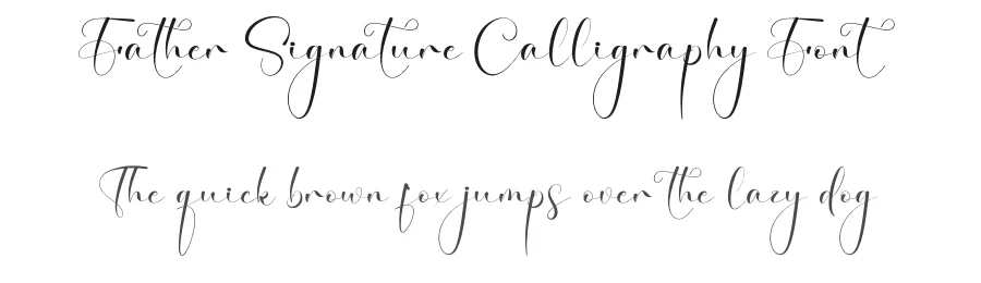 Father Signature Calligraphy Font by creativeletter — Script Handwritten Font