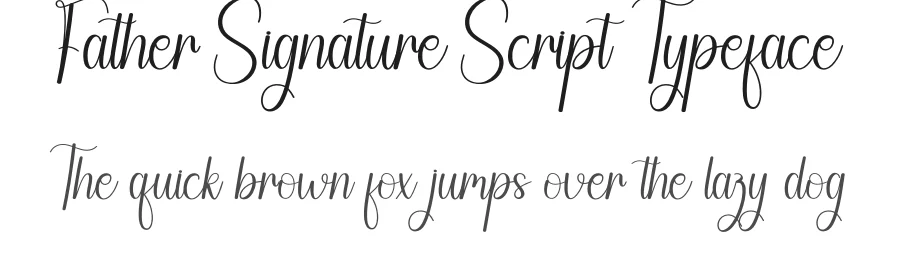 Father Signature Script Typeface by creativeletter — Script Handwritten Font