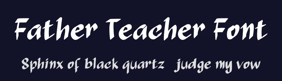 Father Teacher Font by Yoga Letter — Display Font — thumbnail 2