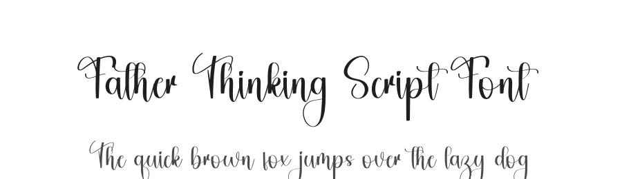 Father Thinking Script Font by freshtypeink — Script Handwritten Font