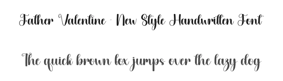 Father Valentine – New Style Handwritten Font by creativeletter — Script Handwritten Font