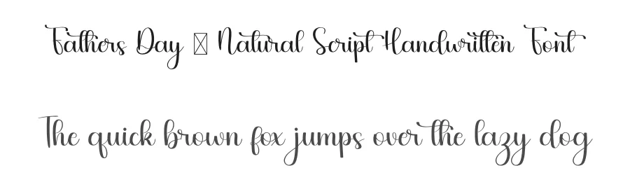 Fathers Day – Natural Script Handwritten Font by freshtypeink — Script Handwritten Font