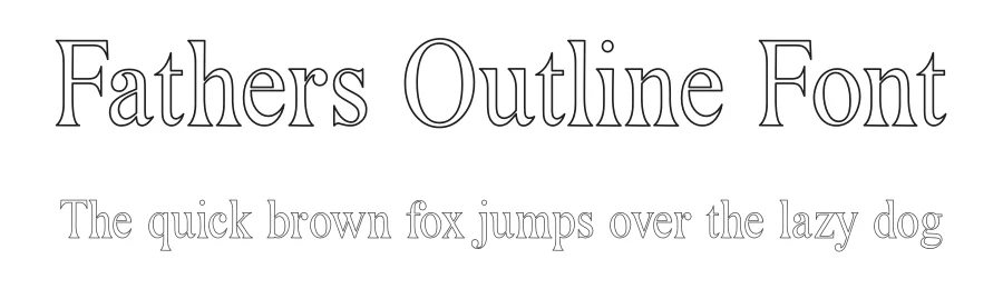 Fathers Outline Font by creativeletter — Serif Font